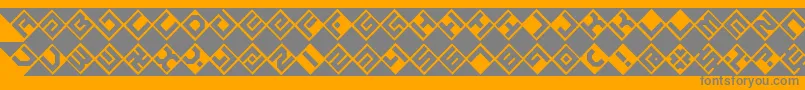 フォントGrazeBrk – オレンジの背景に灰色の文字