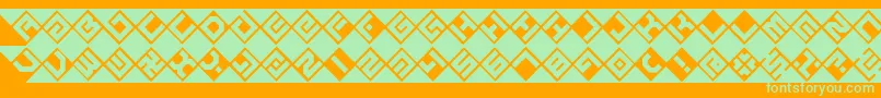 GrazeBrk Font – Green Fonts on Orange Background