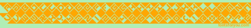 GrazeBrk Font – Orange Fonts on Green Background