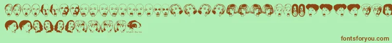 TouristtrapAoe Font – Brown Fonts on Green Background