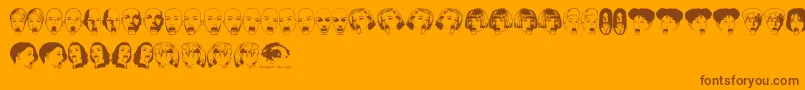 TouristtrapAoe Font – Brown Fonts on Orange Background