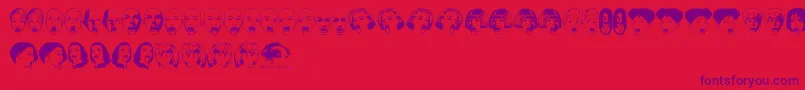 TouristtrapAoe Font – Purple Fonts on Red Background