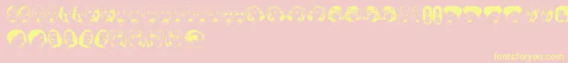TouristtrapAoe Font – Yellow Fonts on Pink Background