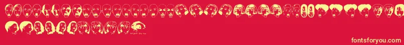 TouristtrapAoe Font – Yellow Fonts on Red Background
