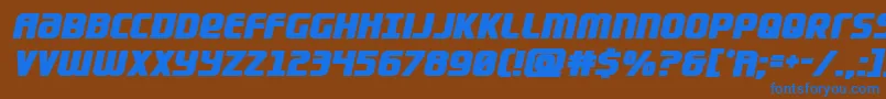 Lightsiderbold Font – Blue Fonts on Brown Background