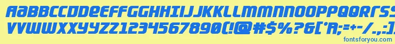 Lightsiderbold Font – Blue Fonts on Yellow Background