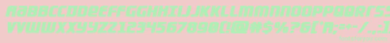 Lightsiderbold Font – Green Fonts on Pink Background