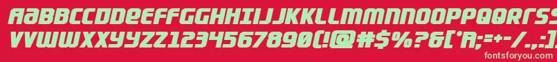 Lightsiderbold Font – Green Fonts on Red Background