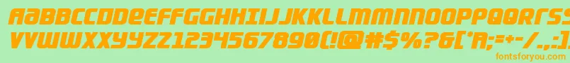 Lightsiderbold Font – Orange Fonts on Green Background