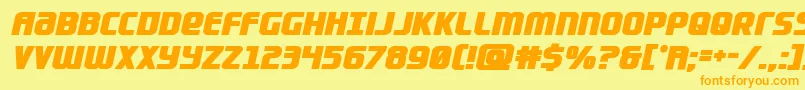 Lightsiderbold Font – Orange Fonts on Yellow Background