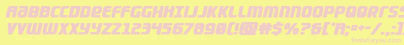 Lightsiderbold Font – Pink Fonts on Yellow Background