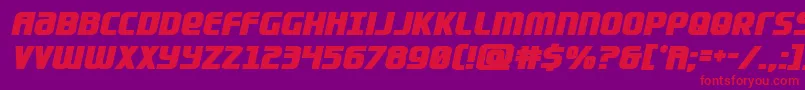 Lightsiderbold Font – Red Fonts on Purple Background