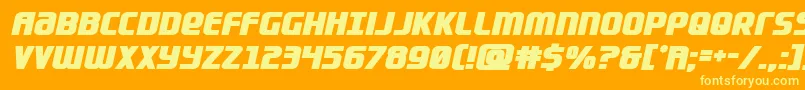 Lightsiderbold Font – Yellow Fonts on Orange Background