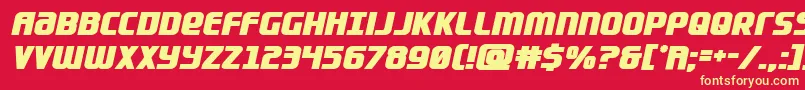 Lightsiderbold Font – Yellow Fonts on Red Background