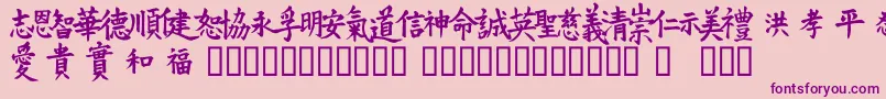 More about Vtmeo Font Vtmeo Font – Purple Fonts on Pink Background