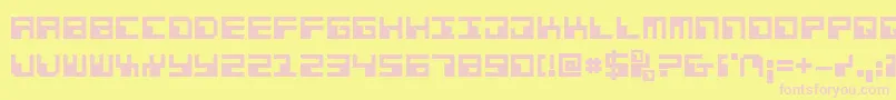 PhaserBankBold Font – Pink Fonts on Yellow Background