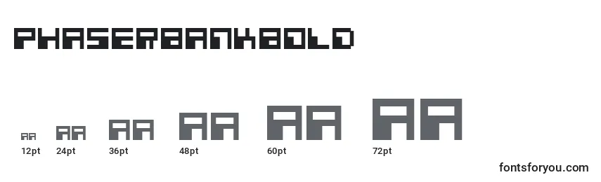 Размеры шрифта PhaserBankBold