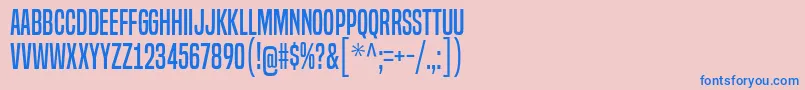 BuiltTitlingRg Font – Blue Fonts on Pink Background