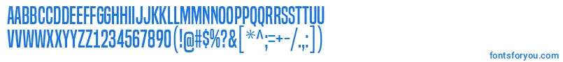 フォントBuiltTitlingRg – 白い背景に青い文字