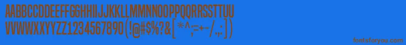 Шрифт BuiltTitlingRg – коричневые шрифты на синем фоне