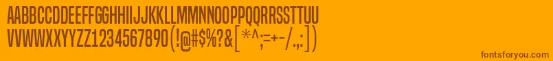 BuiltTitlingRg Font – Brown Fonts on Orange Background