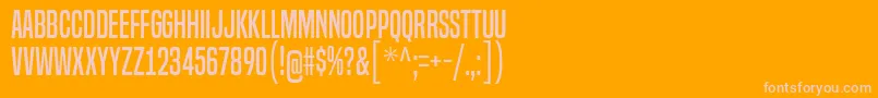 Czcionka BuiltTitlingRg – różowe czcionki na pomarańczowym tle