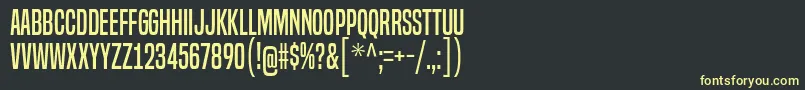 フォントBuiltTitlingRg – 黒い背景に黄色の文字