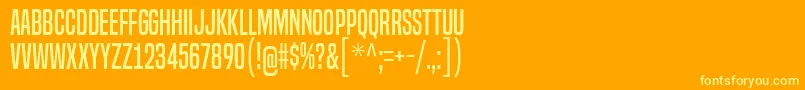 BuiltTitlingRg Font – Yellow Fonts on Orange Background