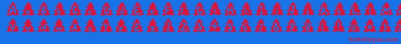 Police ChristmasTree – polices rouges sur fond bleu