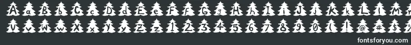 フォントChristmasTree – 黒い背景に白い文字