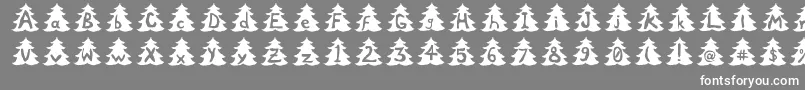 フォントChristmasTree – 灰色の背景に白い文字