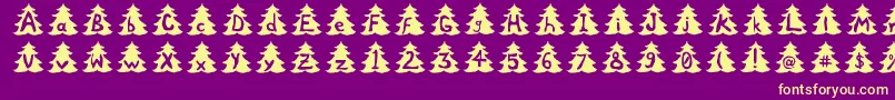 fuente ChristmasTree – Fuentes Amarillas Sobre Fondo Morado