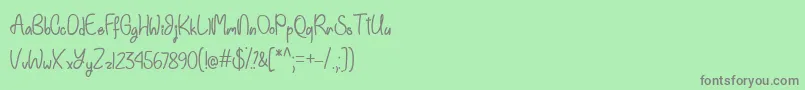 EinhornSchriftTtf Font – Gray Fonts on Green Background