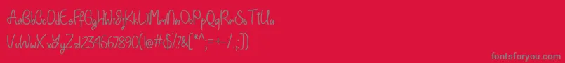 EinhornSchriftTtf Font – Gray Fonts on Red Background