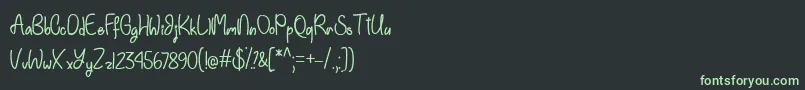 EinhornSchriftTtf Font – Green Fonts on Black Background