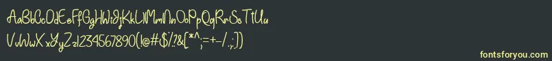 EinhornSchriftTtf Font – Yellow Fonts on Black Background