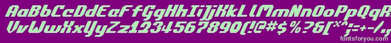 CommonwealthItalic Font – Green Fonts on Purple Background