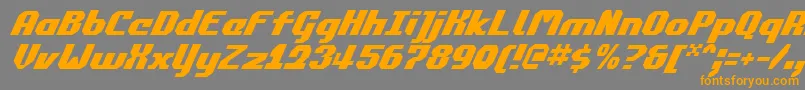 CommonwealthItalic Font – Orange Fonts on Gray Background