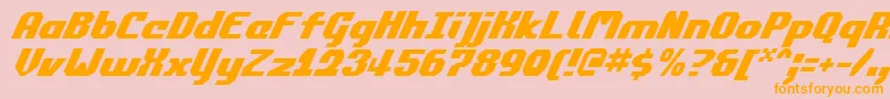 CommonwealthItalic Font – Orange Fonts on Pink Background