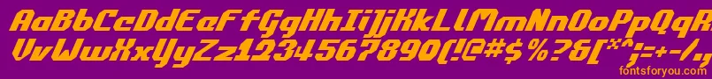 CommonwealthItalic Font – Orange Fonts on Purple Background