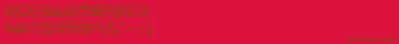 Luxuriousdemo Font – Brown Fonts on Red Background