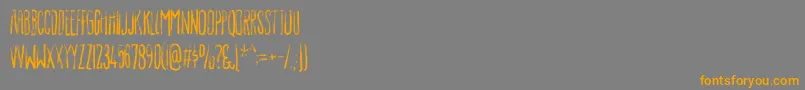 Luxuriousdemo Font – Orange Fonts on Gray Background
