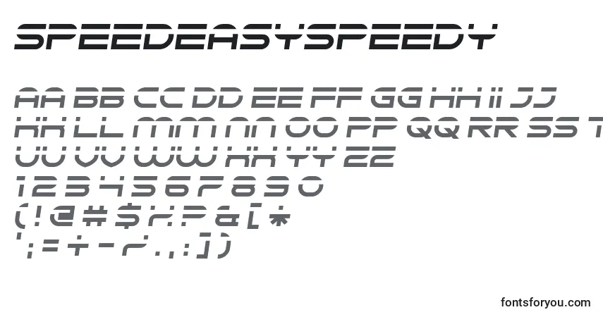 Fuente SpeedeasySpeedy - alfabeto, números, caracteres especiales