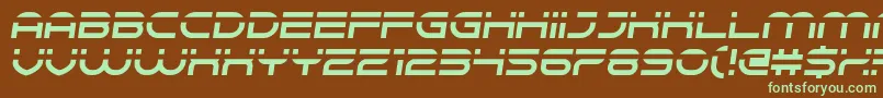 SpeedeasySpeedy-fontti – vihreät fontit ruskealla taustalla