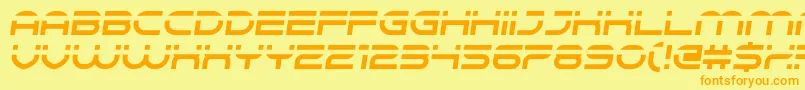 Fonte SpeedeasySpeedy – fontes laranjas em um fundo amarelo