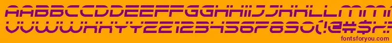 SpeedeasySpeedy-fontti – violetit fontit oranssilla taustalla