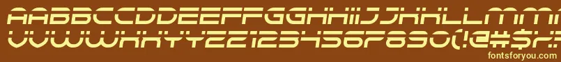 SpeedeasySpeedy-fontti – keltaiset fontit ruskealla taustalla