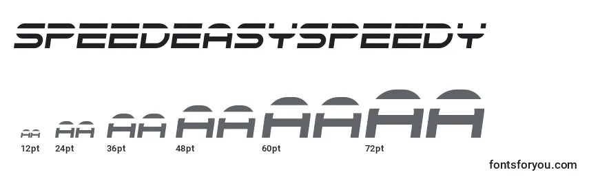 SpeedeasySpeedy Font Sizes