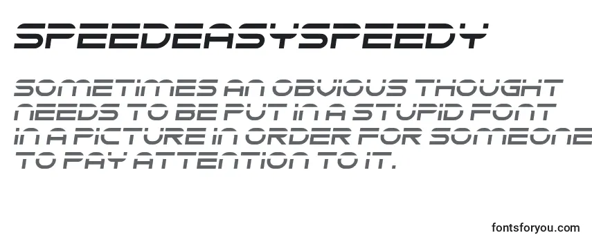 SpeedeasySpeedy -fontin tarkastelu