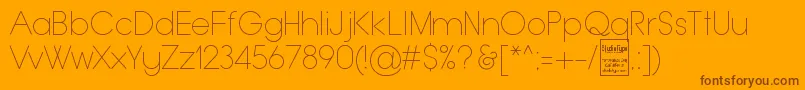 TypoGroteskThinDemo Font – Brown Fonts on Orange Background
